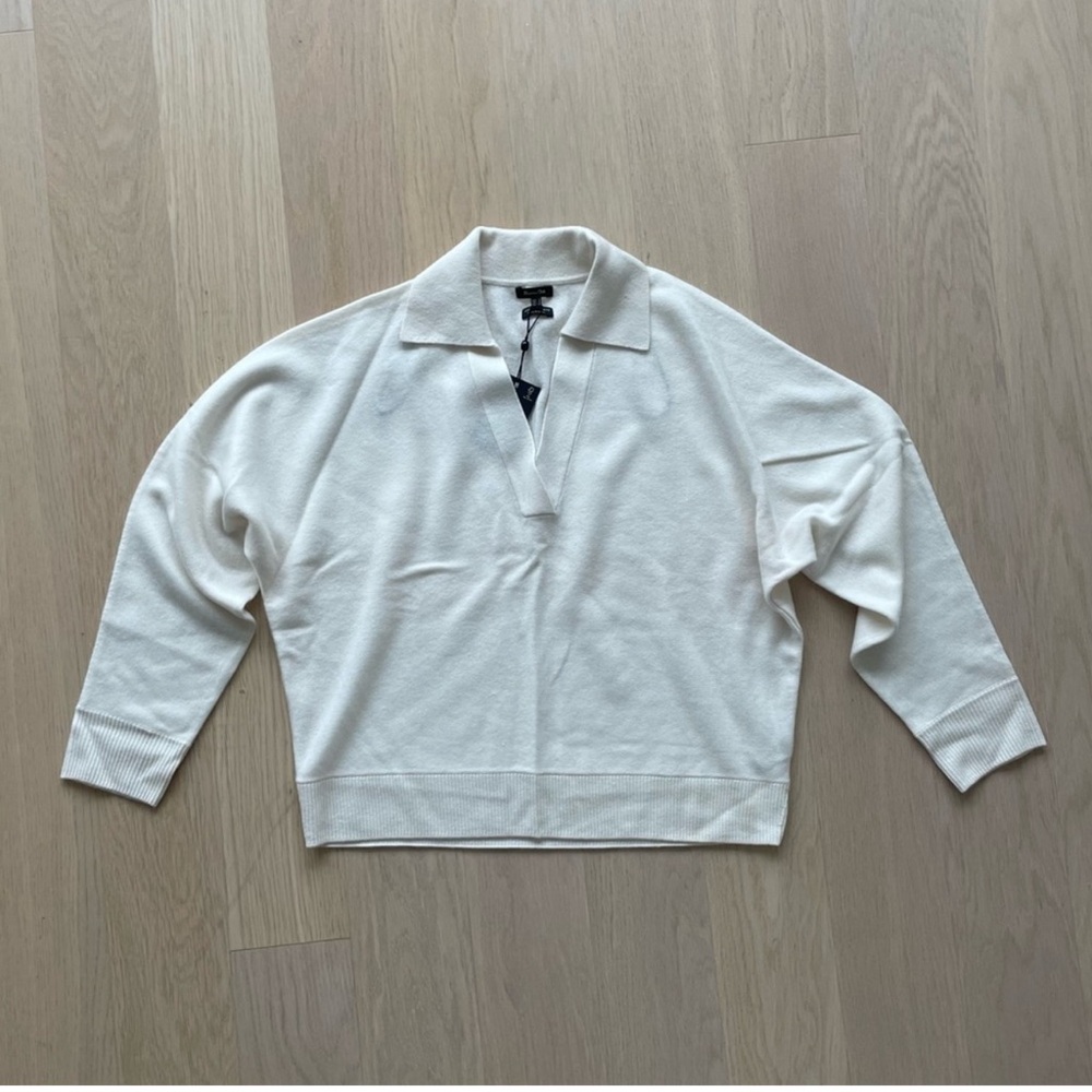 MASSIMO DUTTI Cashmere Wool Collared Sweater | S